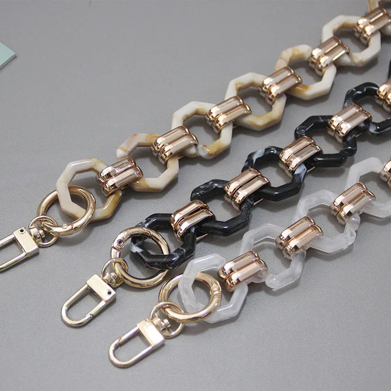 New Fashion Woman Brand Handbag Accessory Chain Detachable Replacement Shoulder Strap Women DIY Shoulder Clutch Resin Chains