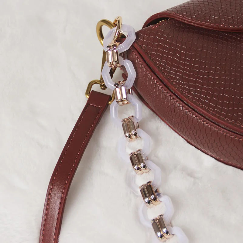 New Fashion Woman Brand Handbag Accessory Chain Detachable Replacement Shoulder Strap Women DIY Shoulder Clutch Resin Chains