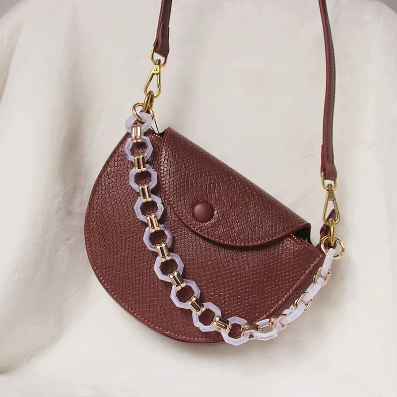 New Fashion Woman Brand Handbag Accessory Chain Detachable Replacement Shoulder Strap Women DIY Shoulder Clutch Resin Chains