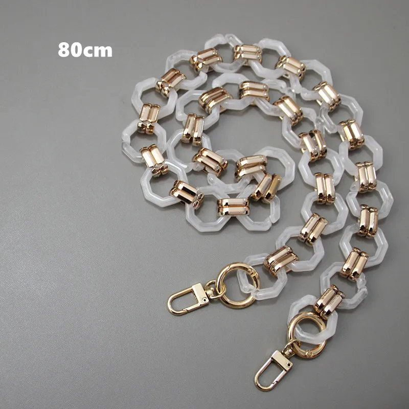 New Fashion Woman Brand Handbag Accessory Chain Detachable Replacement Shoulder Strap Women DIY Shoulder Clutch Resin Chains