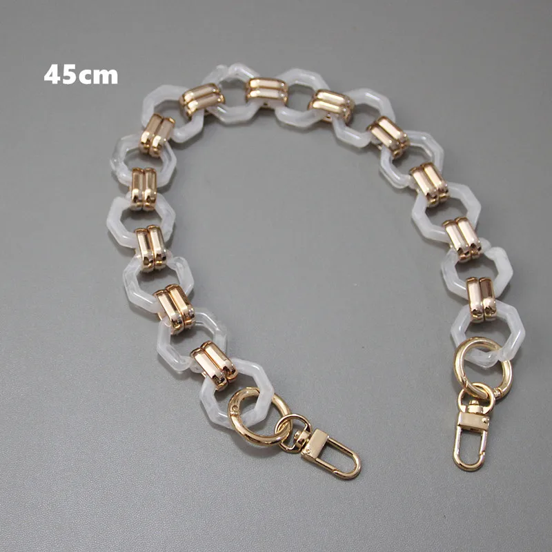 New Fashion Woman Brand Handbag Accessory Chain Detachable Replacement Shoulder Strap Women DIY Shoulder Clutch Resin Chains