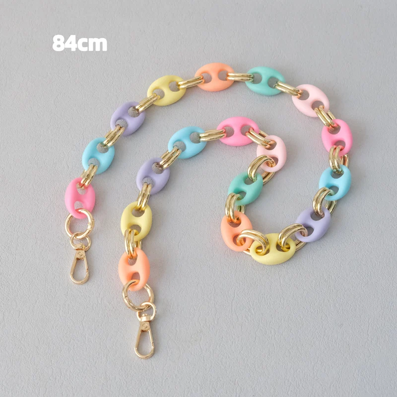 New Fashion Woman Bag Accessory Detachable Candy Acrylic Chain Cute Acrylic Luxury Strap Women Elegant Bag Shoulder Handle Chain