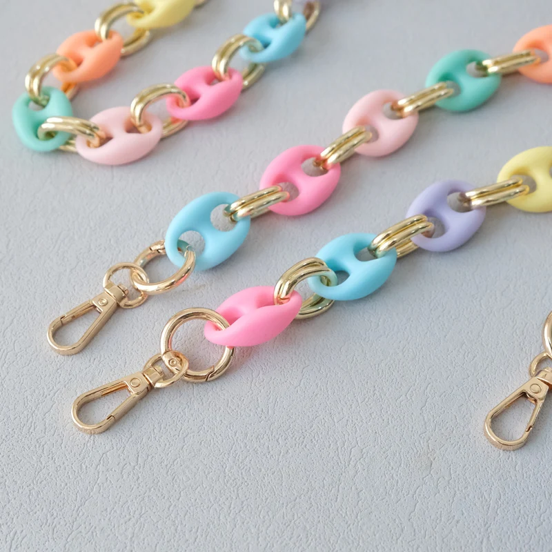 New Fashion Woman Bag Accessory Detachable Candy Acrylic Chain Cute Acrylic Luxury Strap Women Elegant Bag Shoulder Handle Chain