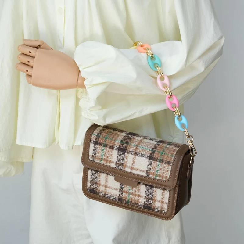 New Fashion Woman Bag Accessory Detachable Candy Acrylic Chain Cute Acrylic Luxury Strap Women Elegant Bag Shoulder Handle Chain