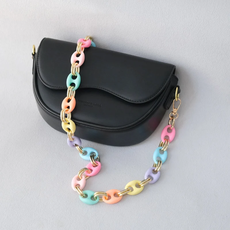 New Fashion Woman Bag Accessory Detachable Candy Acrylic Chain Cute Acrylic Luxury Strap Women Elegant Bag Shoulder Handle Chain