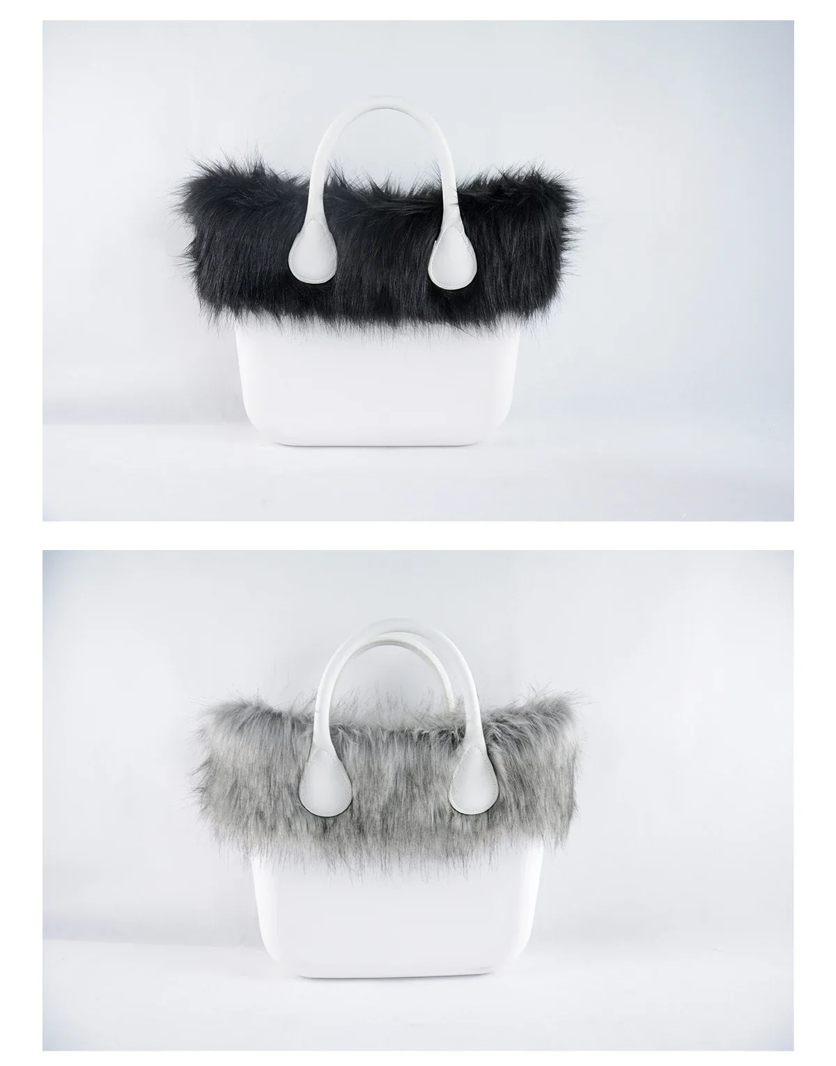 New Women Winter Autumn Faux Fox Fur Furry Trim Trims for O BAG Thermal Plush Decoration Fit for Classic Big Mini Obag