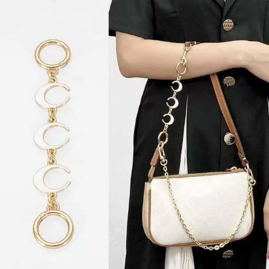 1PC Moon Shape Wallet Shoulder Bag Extension Chain with Alloy Spring Door Knocker for Underarm Bag Replacement Accessories