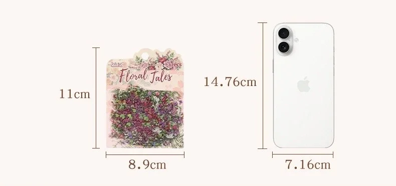 JIANWU Vintage Plant Flower Bloom Landscape Material Collage Scrapbooking PET Sticker Creative DIY Journal Stationery