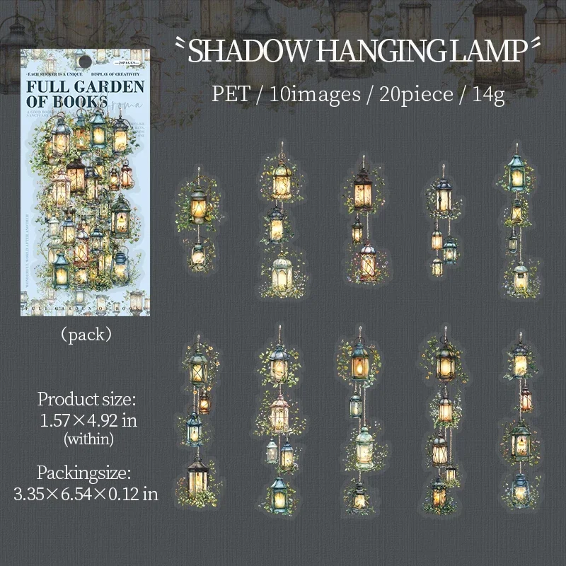 JIANWU Bookish Fragrance Fills Garden Series Vintage Flower Landscape Material Collage PET Sticker Creative Journal Stationery