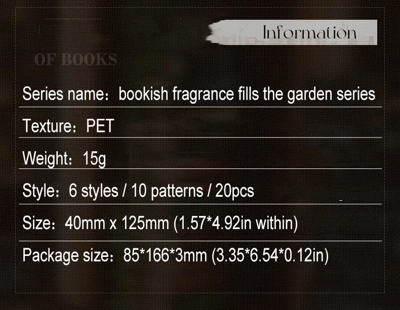 JIANWU Bookish Fragrance Fills Garden Series Vintage Flower Landscape Material Collage PET Sticker Creative Journal Stationery