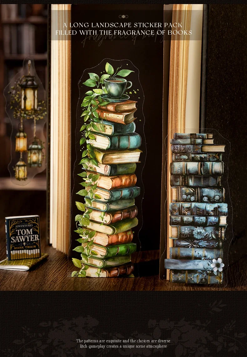 JIANWU Bookish Fragrance Fills Garden Series Vintage Flower Landscape Material Collage PET Sticker Creative Journal Stationery