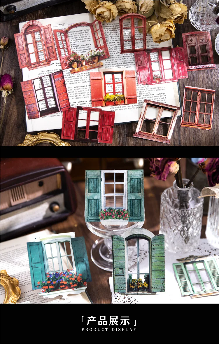 10pcs/1lot kawaii Stationery Sticker Stories from the Window  junk journal Decorative Scrapbooking DIY Craft Sticker