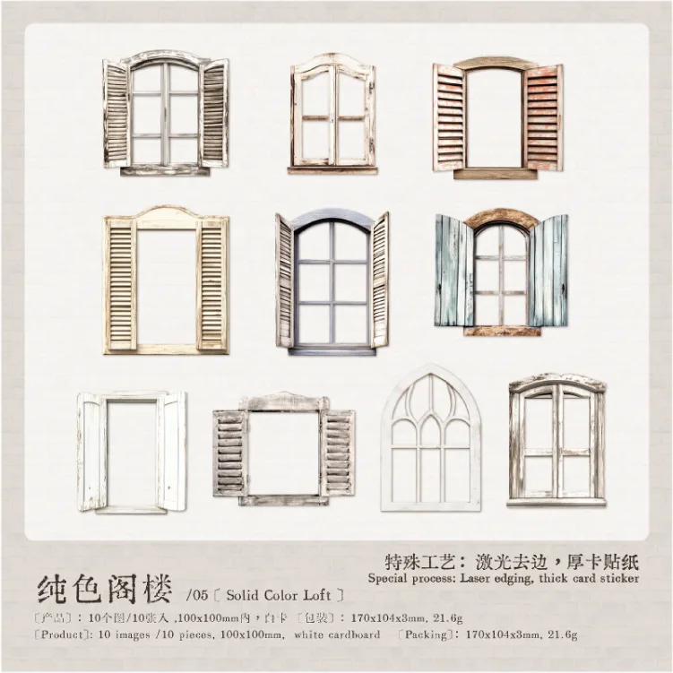 10pcs/1lot kawaii Stationery Sticker Stories from the Window  junk journal Decorative Scrapbooking DIY Craft Sticker