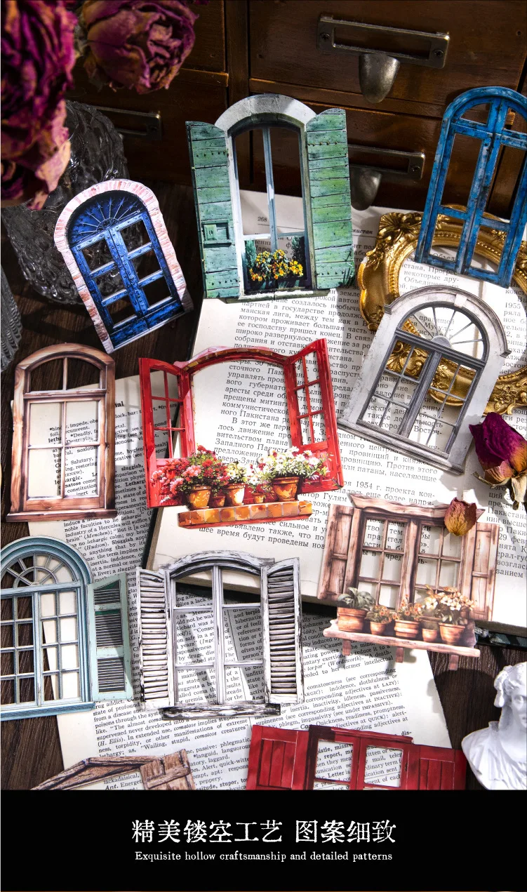10pcs/1lot kawaii Stationery Sticker Stories from the Window  junk journal Decorative Scrapbooking DIY Craft Sticker