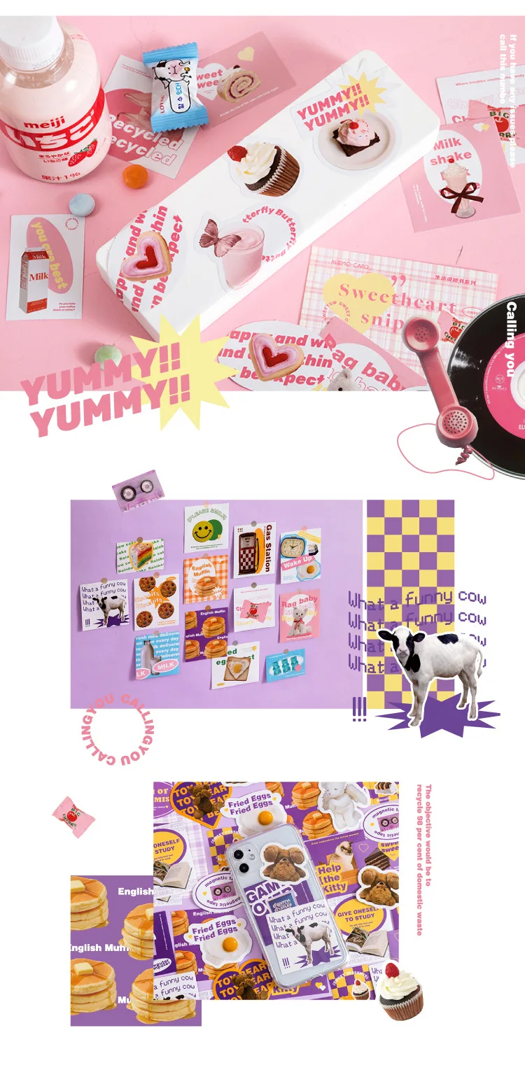 24pcs/lot Kawaii Stationery Stickers Life description series Diary Planner Stickers Scrapbooking DIY Craft Sticker