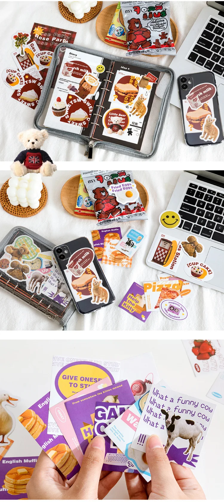 24pcs/lot Kawaii Stationery Stickers Life description series Diary Planner Stickers Scrapbooking DIY Craft Sticker