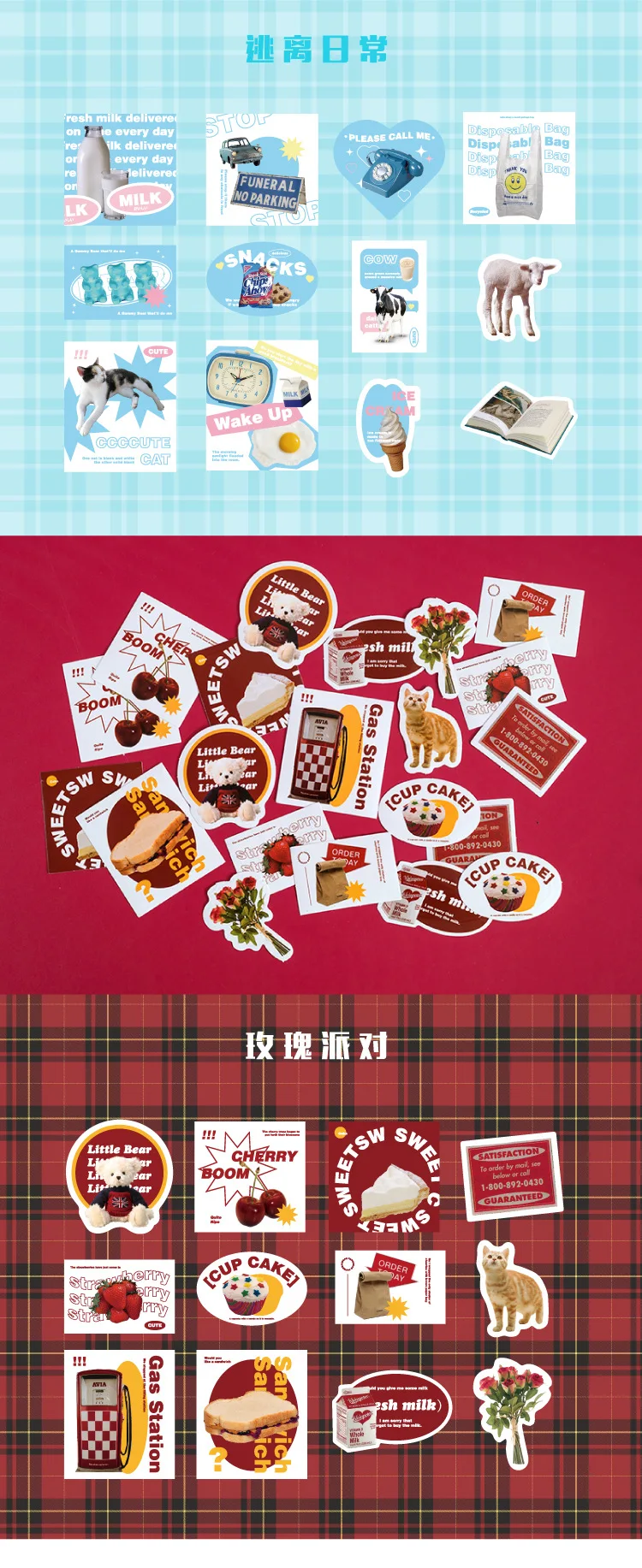24pcs/lot Kawaii Stationery Stickers Life description series Diary Planner Stickers Scrapbooking DIY Craft Sticker