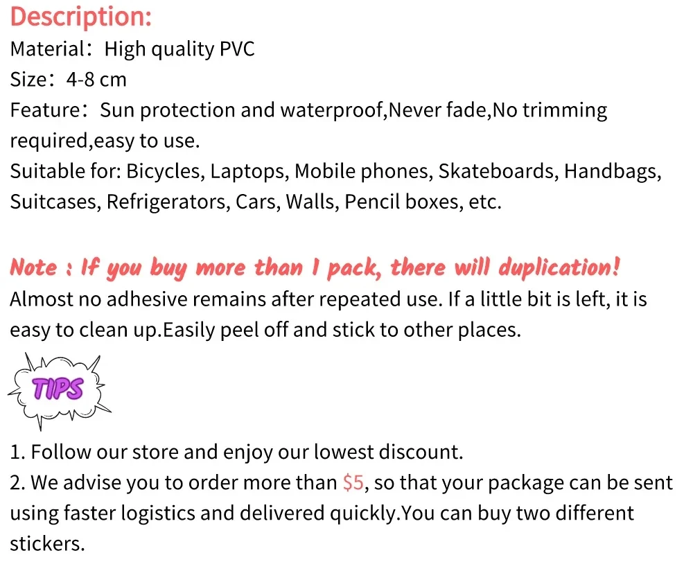 500pcs/Roll Cartoon Stickers Kawaii Anime Eevee DIY Pvc Laptop Decals Decoration Stiker Children Reward Toy Girl Gift
