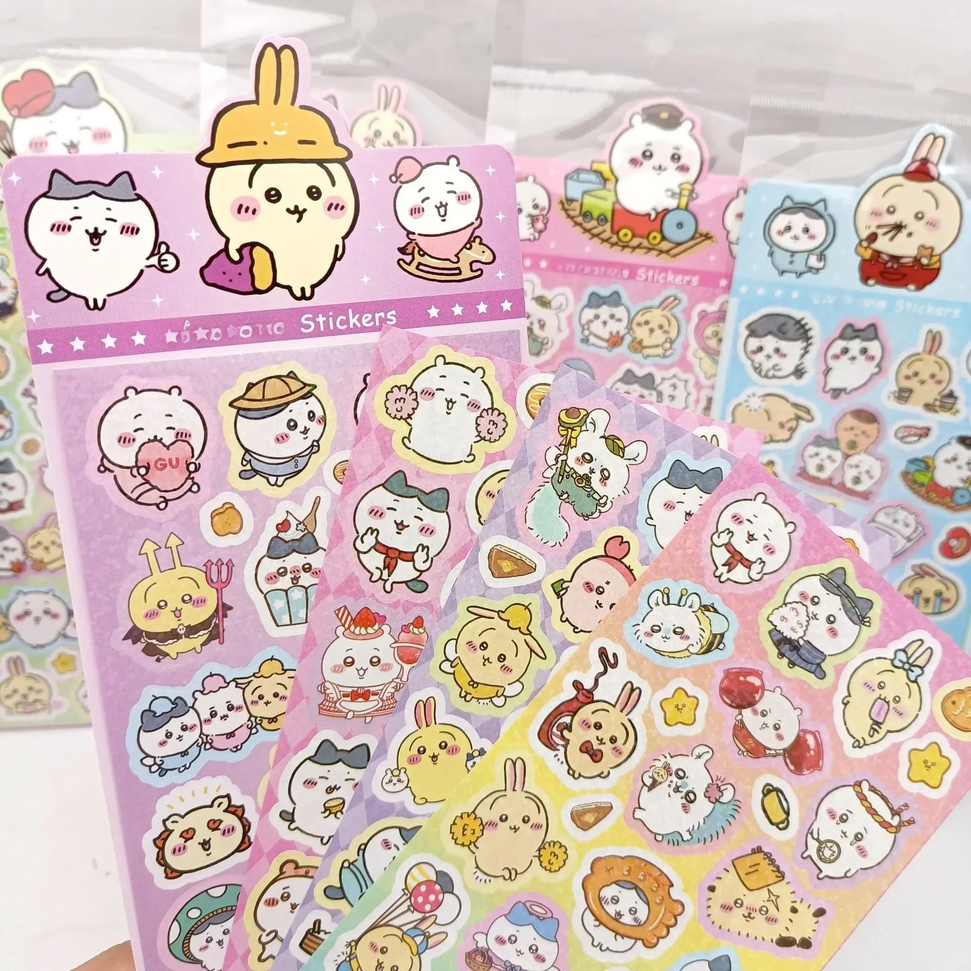 100pcs Kawaii Chiikawa Cartoon Stickers Decorative Desk Laptop Scrapbook Luggage Stationery Cute Graffiti Sticker for Kids Gift