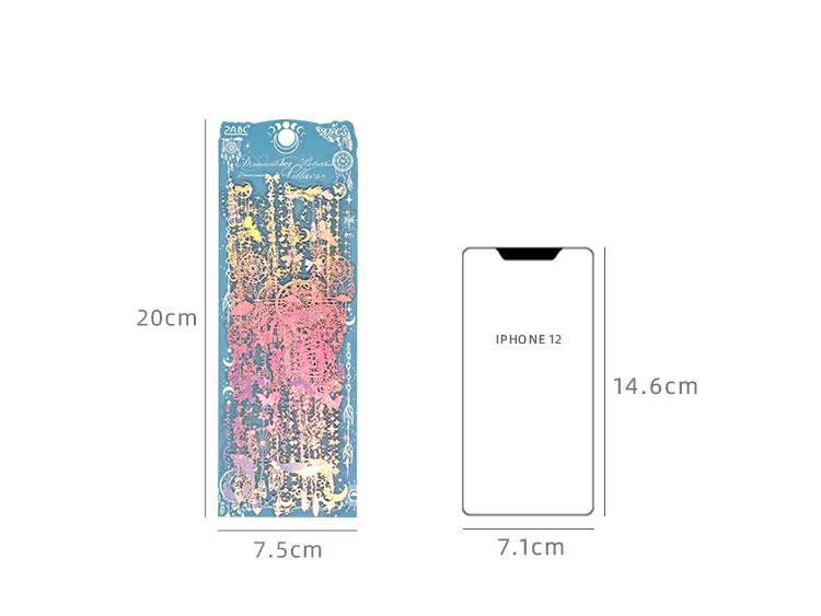 JIANWU Moonlight Tadal Night Series Vintage Star Flower Chain Landscape Material Collage PET Sticker Creative Journal Stationery