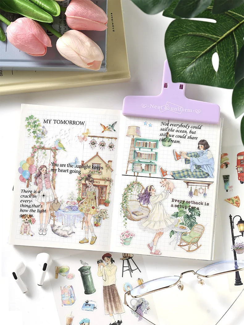 20pcs/1lot kawaii Stationery Sticker Youth Daily junk journal Decorative Scrapbooking DIY Craft Sticker