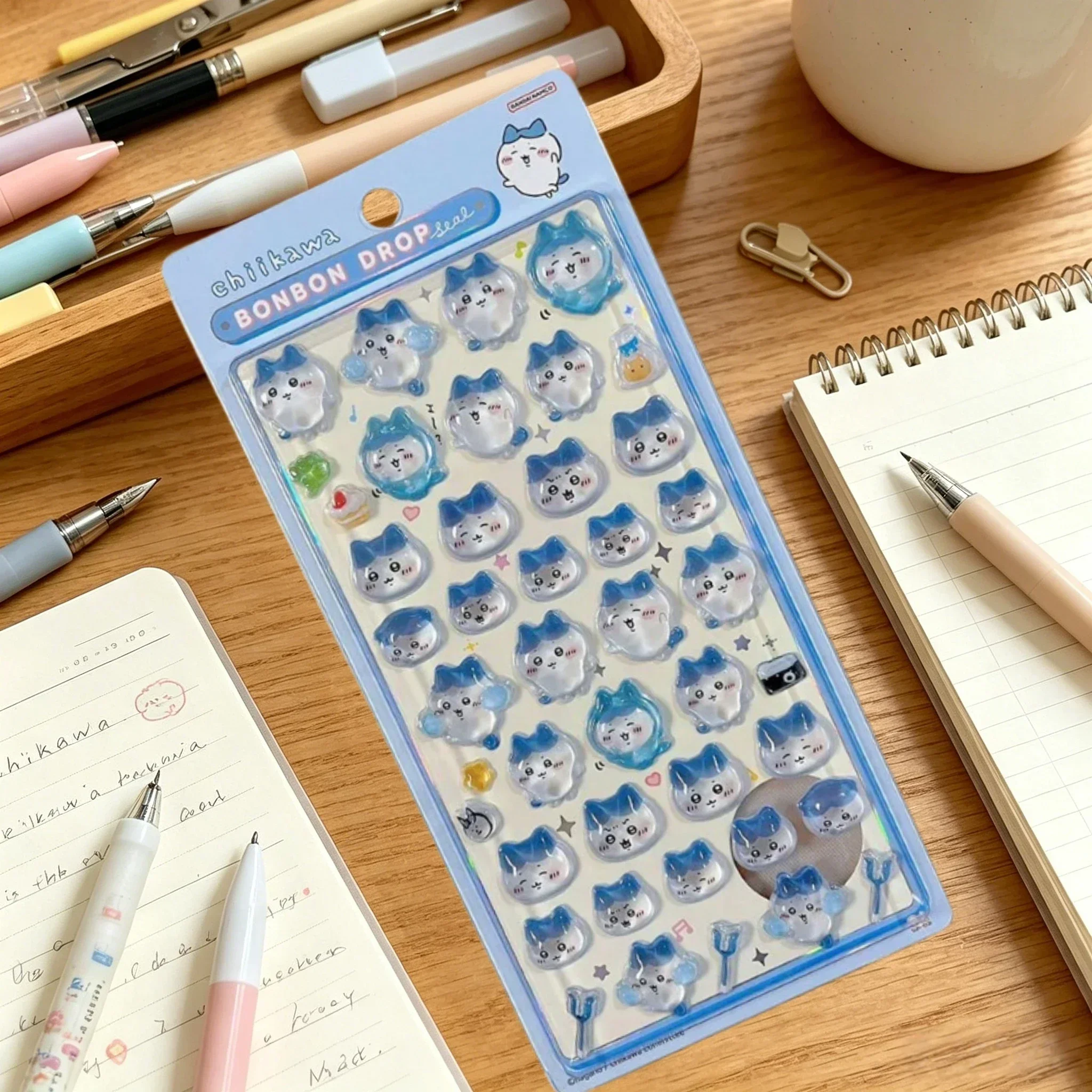 Jiyikawa 3D Cute Relief PVC Crystal Waterproof Stickers DIY Scrapbook Laptop Cute Bonbon Drop Seal Children Gift ボンボン ドロップシール