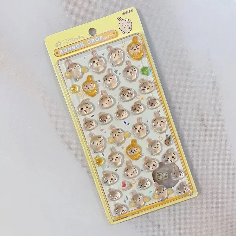 Jiyikawa 3D Cute Relief PVC Crystal Waterproof Stickers DIY Scrapbook Laptop Cute Bonbon Drop Seal Children Gift ボンボン ドロップシール