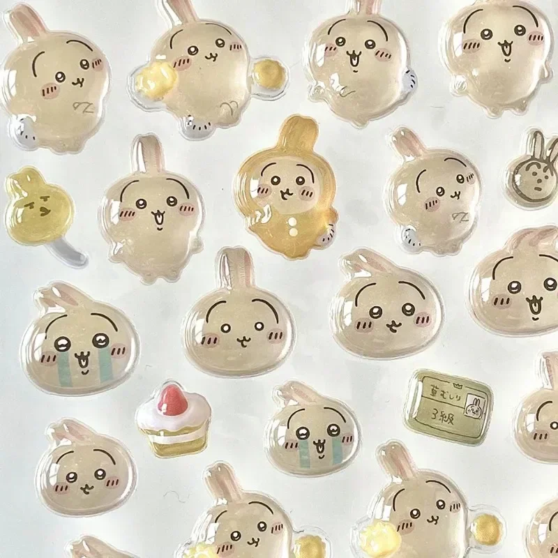 Jiyikawa 3D Cute Relief PVC Crystal Waterproof Stickers DIY Scrapbook Laptop Cute Bonbon Drop Seal Children Gift ボンボン ドロップシール
