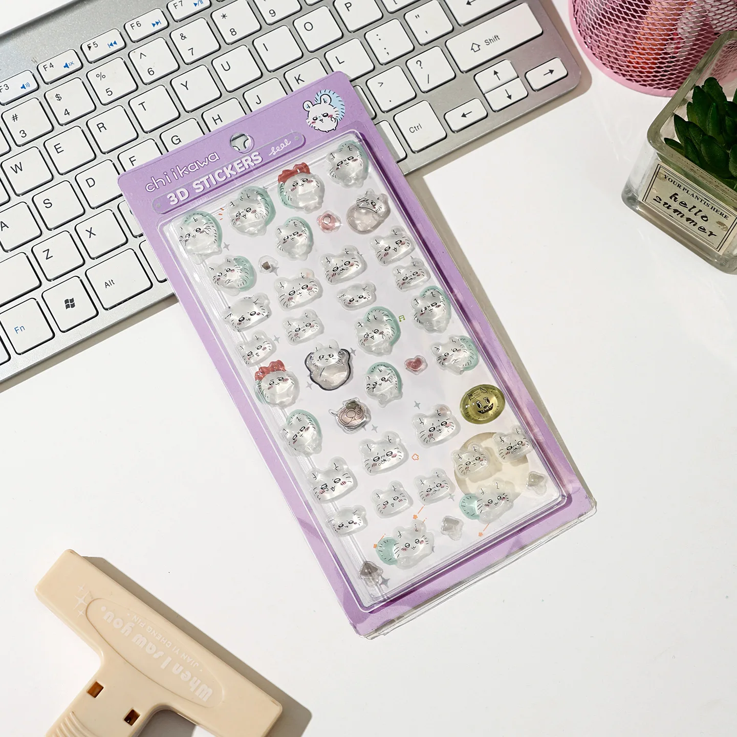 Jiyikawa 3D Cute Relief PVC Crystal Waterproof Stickers DIY Scrapbook Laptop Cute Bonbon Drop Seal Children Gift ボンボン ドロップシール