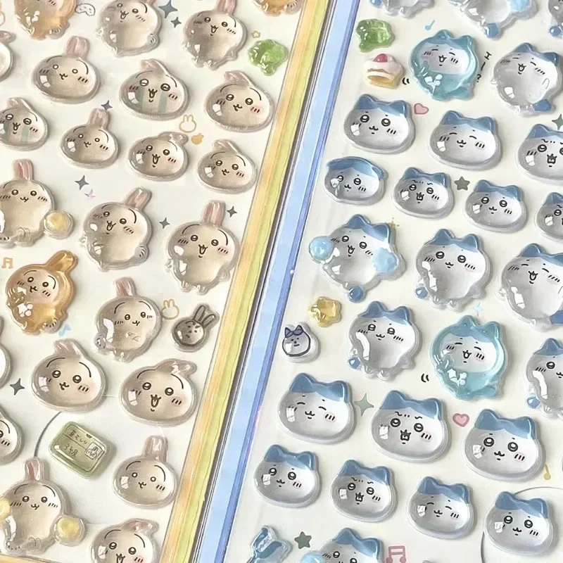 Jiyikawa 3D Cute Relief PVC Crystal Waterproof Stickers DIY Scrapbook Laptop Cute Bonbon Drop Seal Children Gift ボンボン ドロップシール