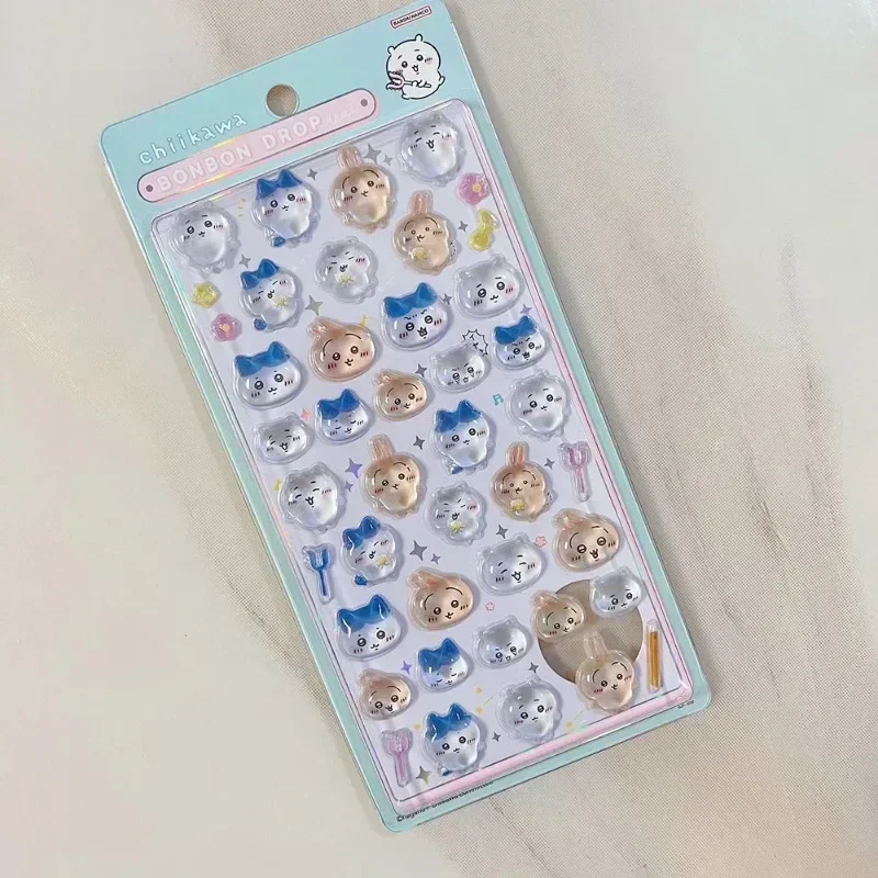 Jiyikawa 3D Cute Relief PVC Crystal Waterproof Stickers DIY Scrapbook Laptop Cute Bonbon Drop Seal Children Gift ボンボン ドロップシール