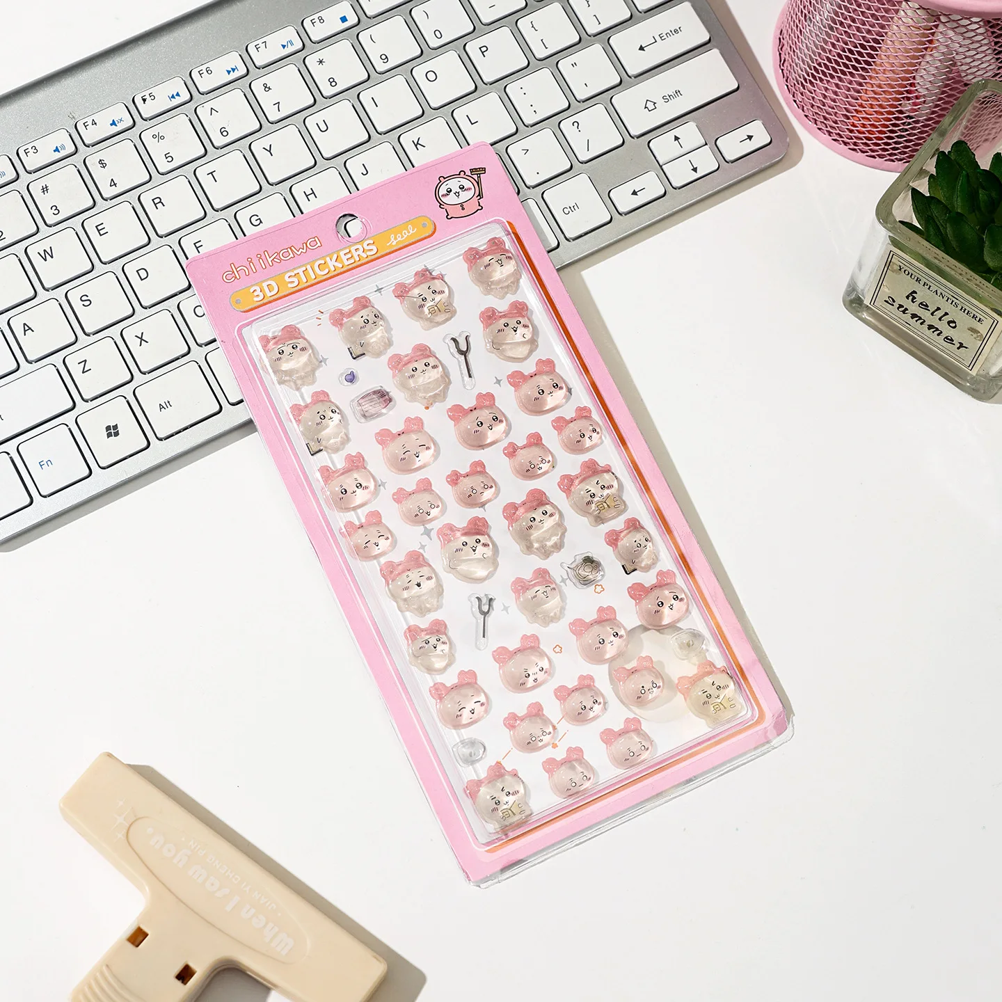 Jiyikawa 3D Cute Relief PVC Crystal Waterproof Stickers DIY Scrapbook Laptop Cute Bonbon Drop Seal Children Gift ボンボン ドロップシール