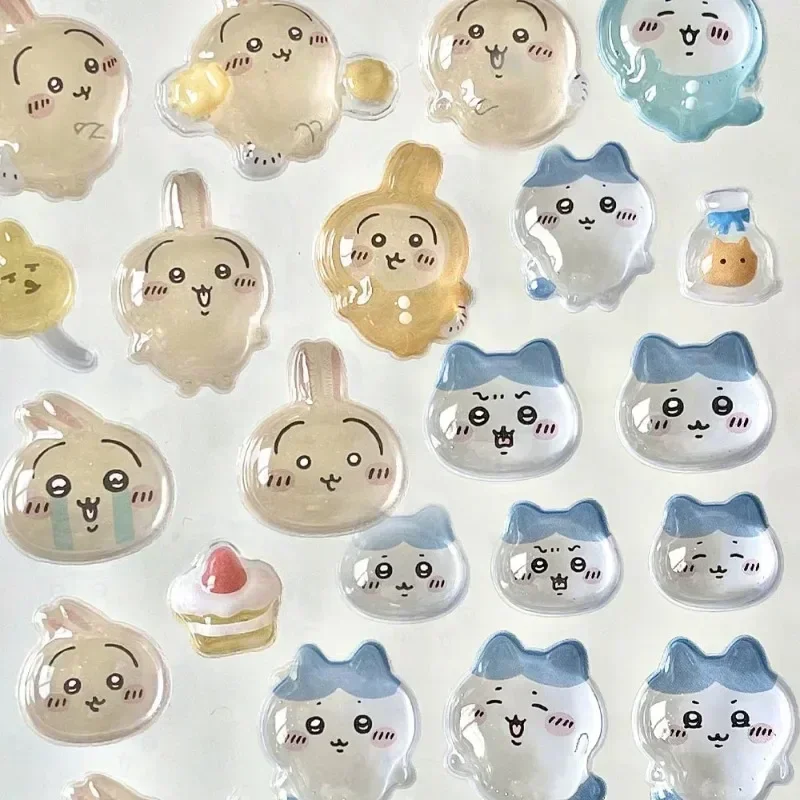 Jiyikawa 3D Cute Relief PVC Crystal Waterproof Stickers DIY Scrapbook Laptop Cute Bonbon Drop Seal Children Gift ボンボン ドロップシール