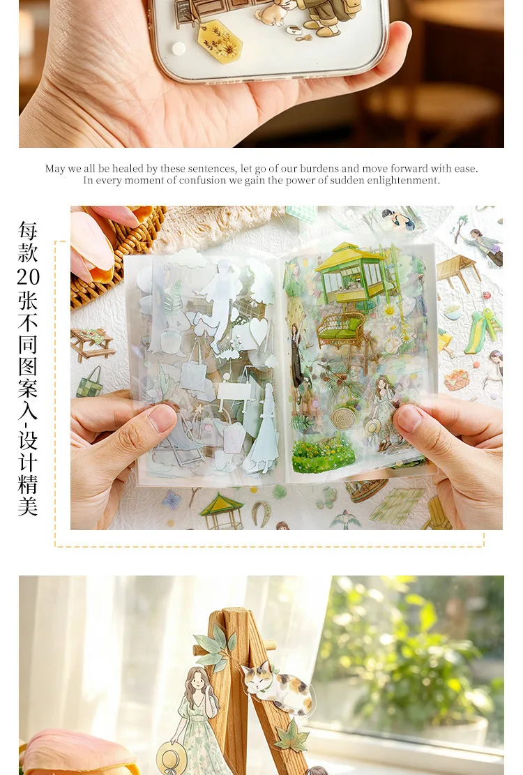 20pcs/lot Kawaii Stationery Stickers The beauty of the world Office DIY Junk Journal Paper Planner Decorative stickers