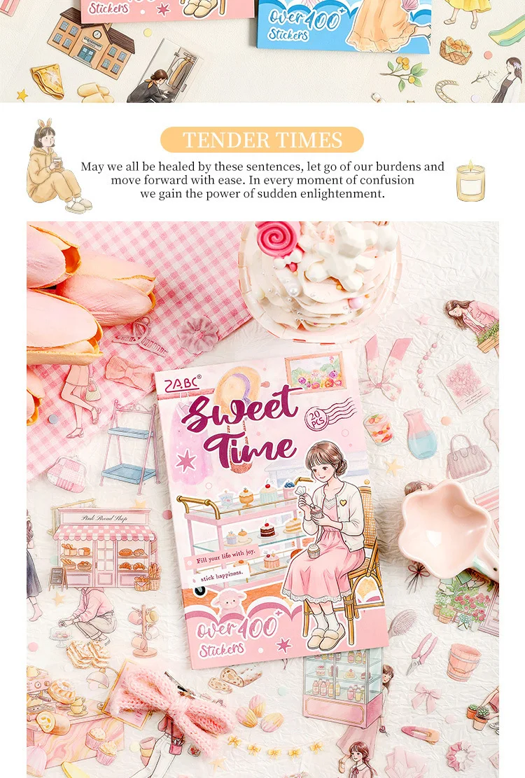 20pcs/lot Kawaii Stationery Stickers The beauty of the world Office DIY Junk Journal Paper Planner Decorative stickers