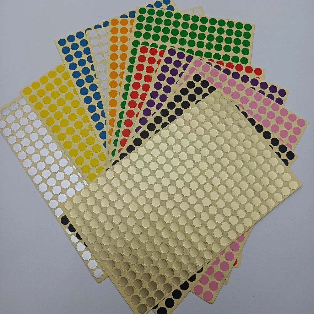 8mm Circular Dot Stickers Color Dot Sticker Label Round Colored Coding Labels Black Blank Adhesive Stickers Red Dot Sticker