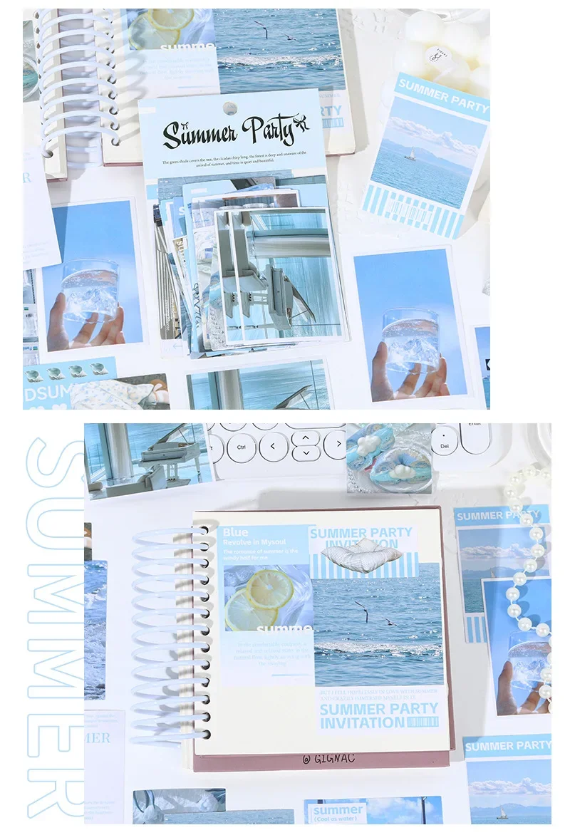 JIANWU Vintage Season Scene Landscape Material Collage Scrapbooking Sticker Creative DIY Journal Stationery