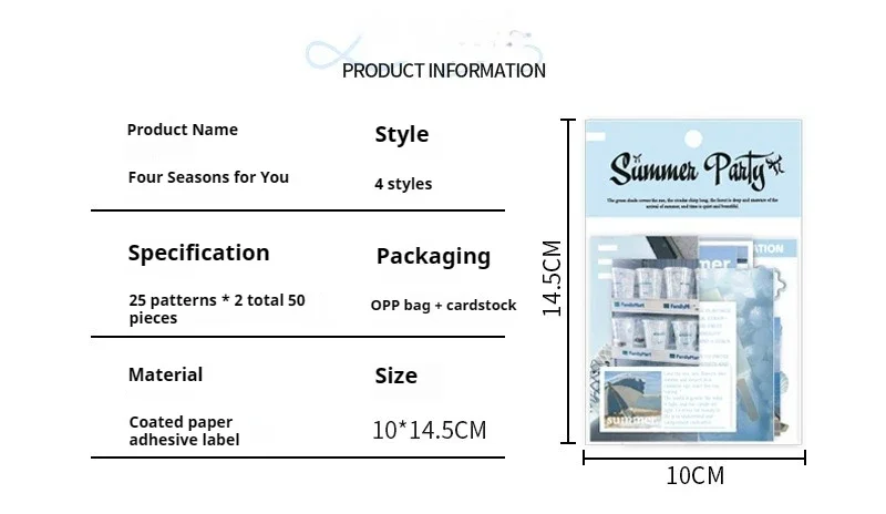JIANWU Vintage Season Scene Landscape Material Collage Scrapbooking Sticker Creative DIY Journal Stationery