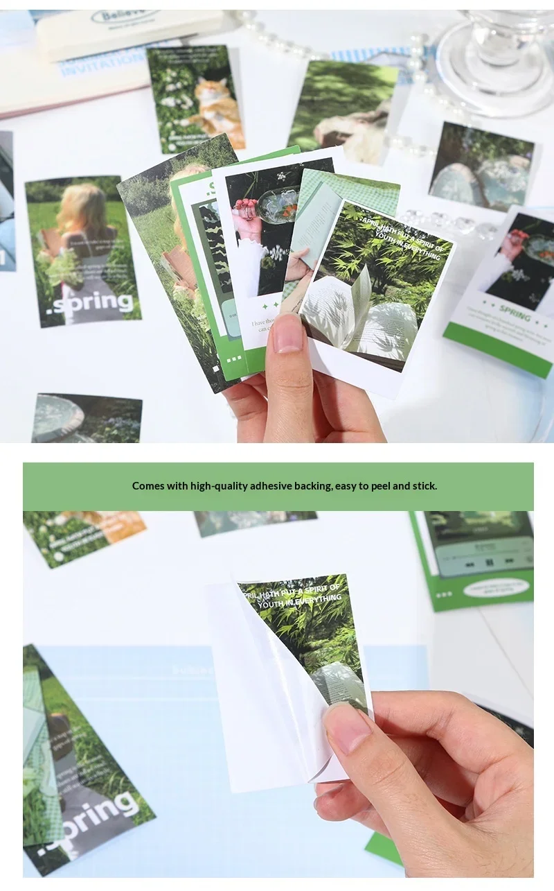 JIANWU Vintage Season Scene Landscape Material Collage Scrapbooking Sticker Creative DIY Journal Stationery