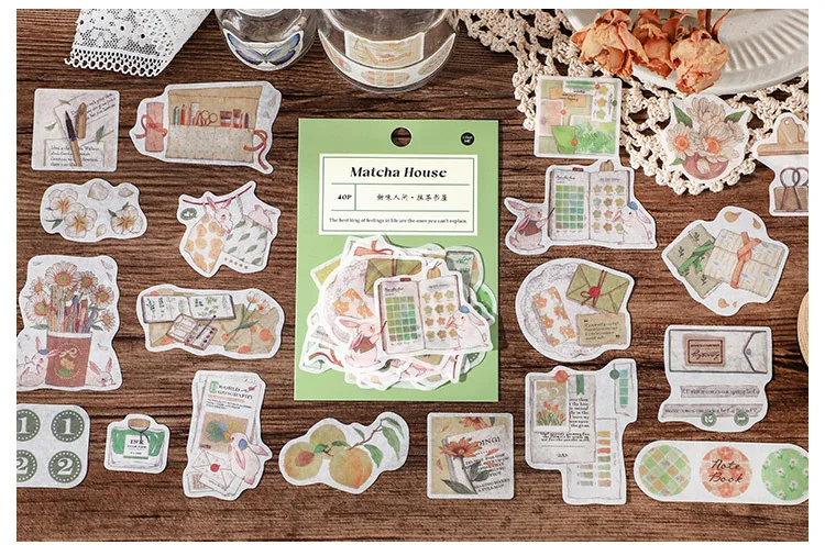 40[pcs/lot Kawaii Stationery Stickers Sweet World Series Diary Planner Decorative Mobile Stickers Scrapbooking DIY Craft