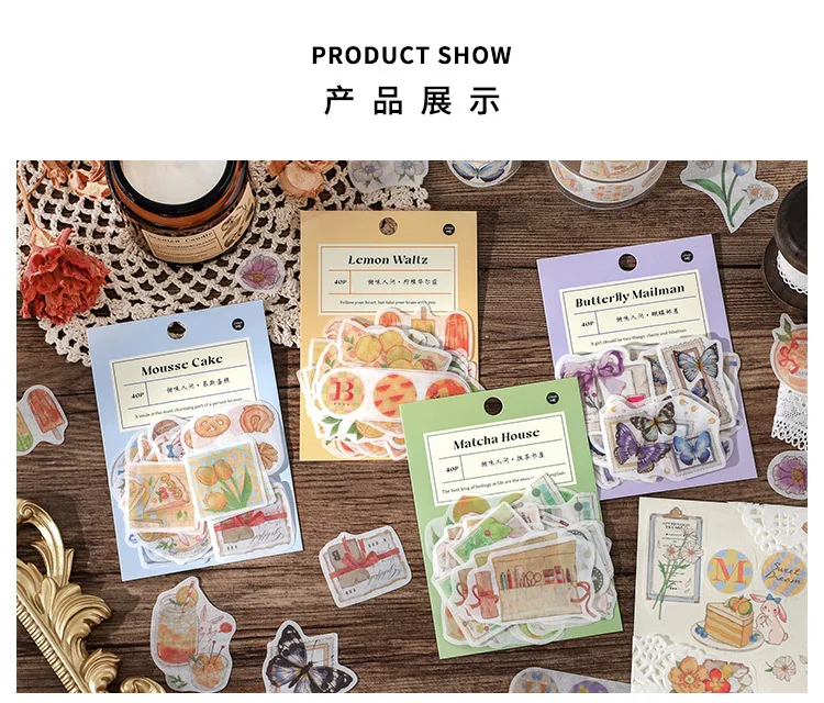 40[pcs/lot Kawaii Stationery Stickers Sweet World Series Diary Planner Decorative Mobile Stickers Scrapbooking DIY Craft