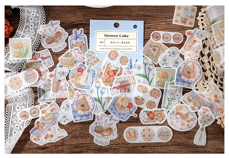 40[pcs/lot Kawaii Stationery Stickers Sweet World Series Diary Planner Decorative Mobile Stickers Scrapbooking DIY Craft
