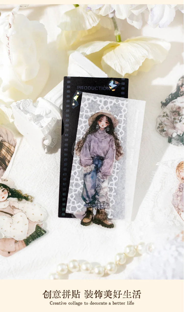 15pcs/lot Kawaii Stationery Stickers Seasons with you DIY Junk Journal Paper Planner Decorative stickers