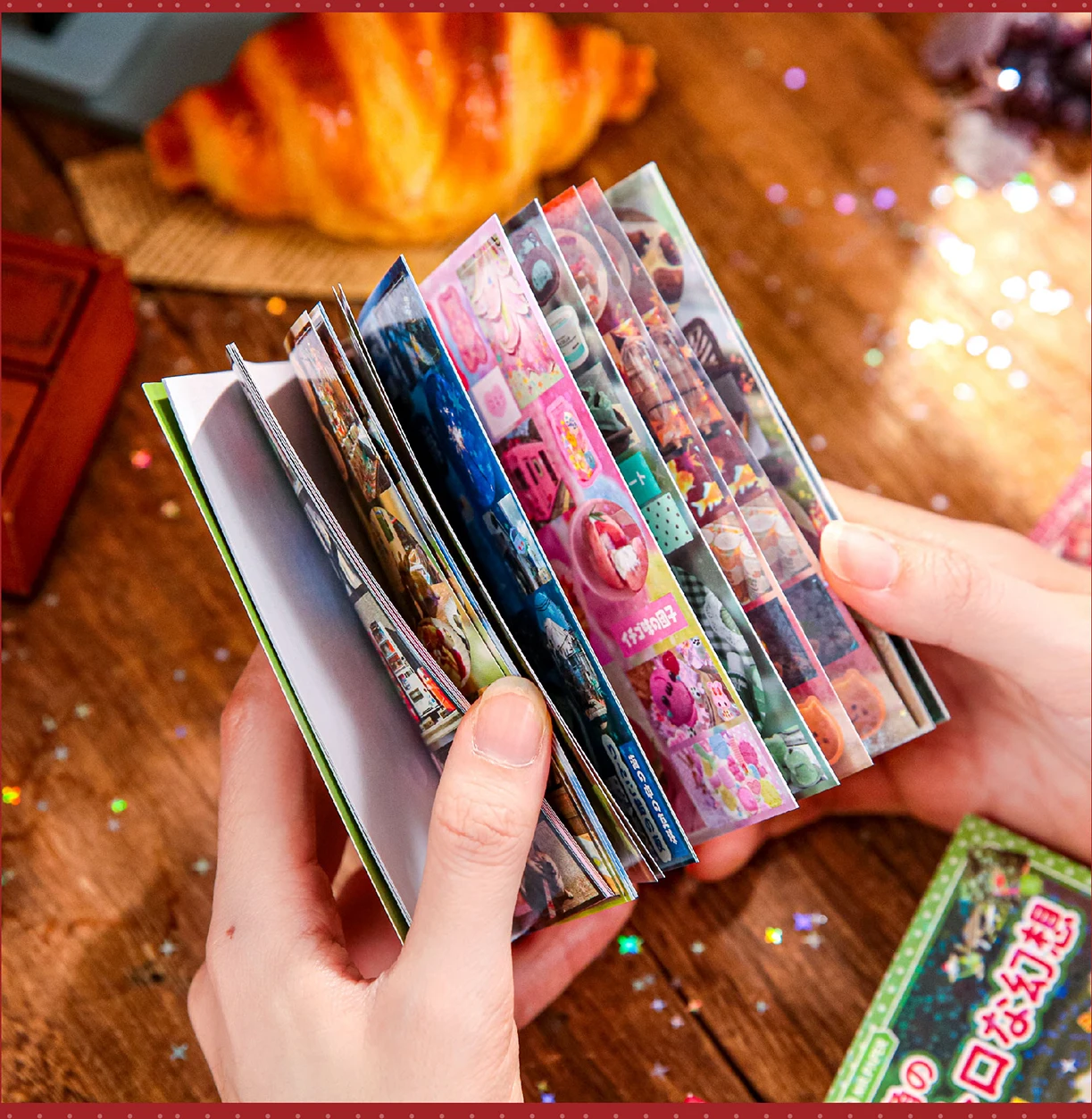 TIANZI Dessert Theme Die-Cut Stickers Book 20/30 Sheets DIY Decorative Scrapbook Phone Case Collage Aesthetic Stationery