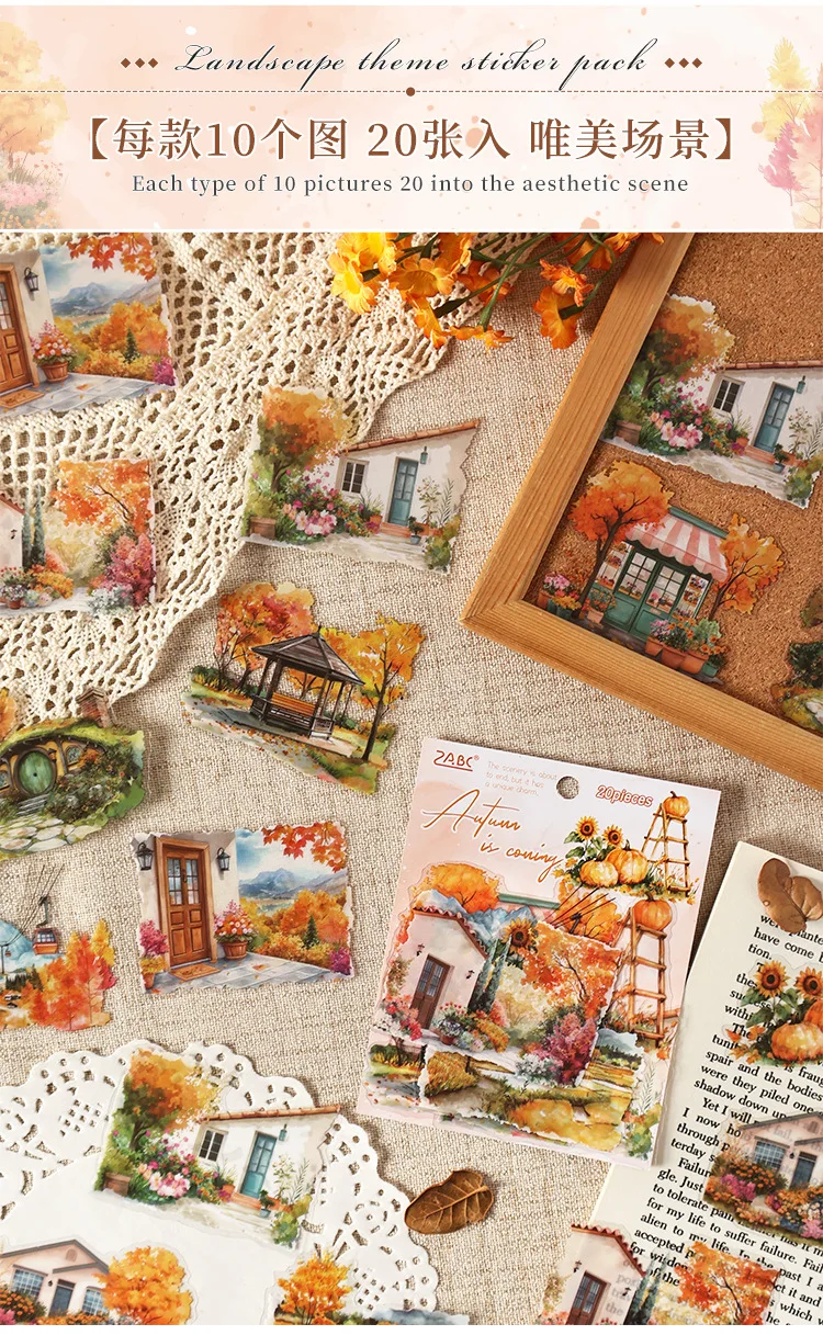 20pcs Kawaii Stationery Stickers Four Seasons Chord Song DIY Craft Scrapbooking Album Junk Journal Happy Planner Diary