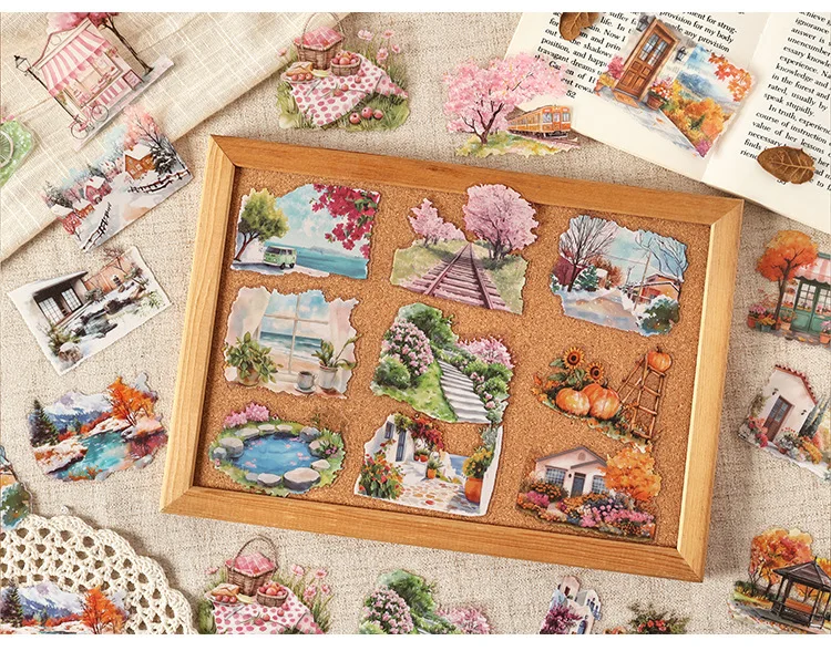 20pcs Kawaii Stationery Stickers Four Seasons Chord Song DIY Craft Scrapbooking Album Junk Journal Happy Planner Diary