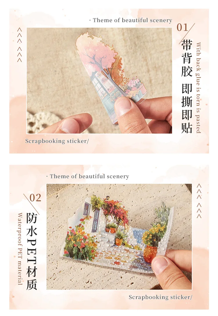 20pcs Kawaii Stationery Stickers Four Seasons Chord Song DIY Craft Scrapbooking Album Junk Journal Happy Planner Diary