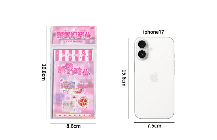 20 Pcs Kawaii Japanese Showa style cuisine glitter film die-cutting sticker book DIY handmade scrapbook aesthetic stationery
