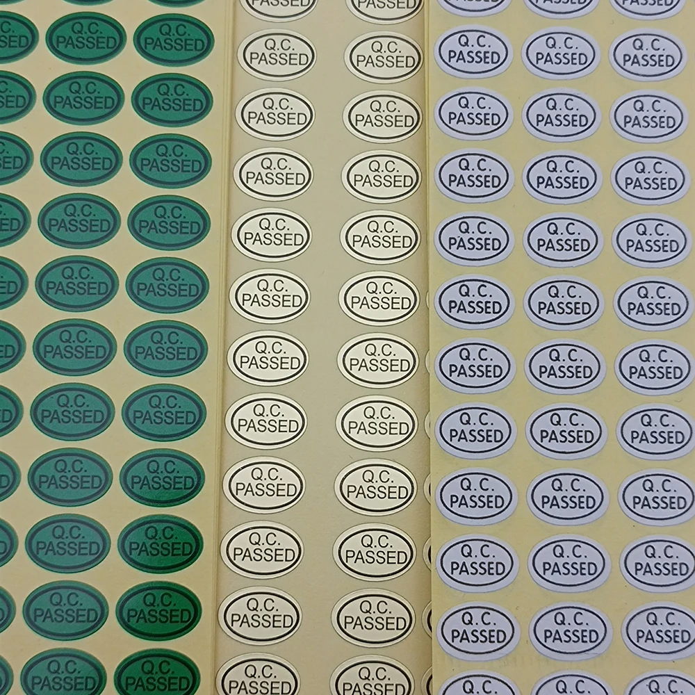 Size 9x13mm Oval QC PASSED Stickers  Inspection Qualified QC PASSED Label Quality Control Passed Sticker Label 2700pcs/pack