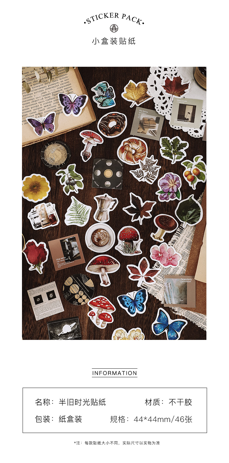 46pcs Romantic Star Stickers Cartoon Painting Decoration Scrapbooking School Supplies Flakes